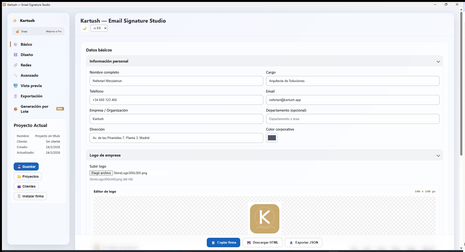Editor de datos básicos